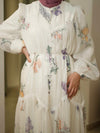 Organza offwhite floral dress