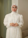 Organza white shirt dress