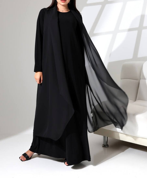 black abaya set