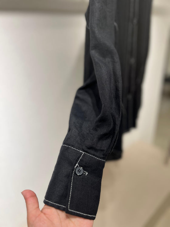 Linen black &white shirt