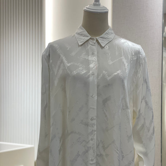 White jacquard shirt