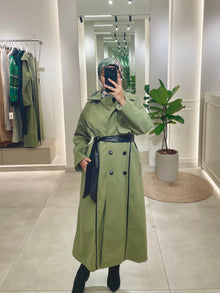  Green joukh long coat