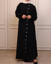 Black ruffled dress