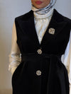 Black mohair vest FW26