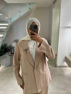 Italian blazer beige set