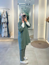 Italian linen olive green set