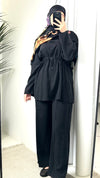 Black tencel pants set