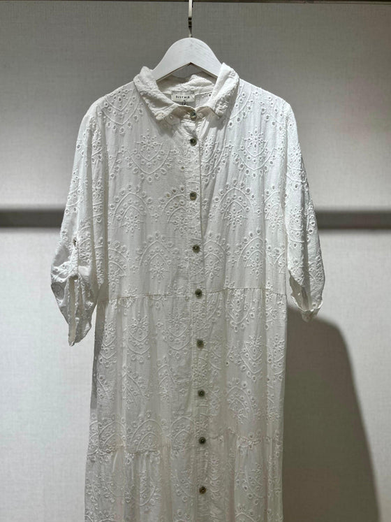 Italian crochet shirt dress