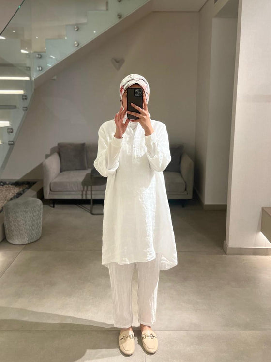 Italian linen white set