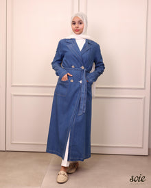  Light denim shirt trench coat