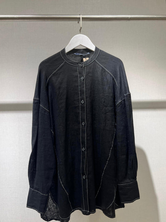 Linen black &white shirt