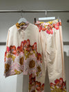 Nude italian floral set
