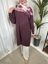 Armine burgundy long shirt SS26