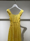 Yellow sleevless dress