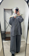 Armine Dark grey pants set SS26