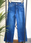 Wide denim pants