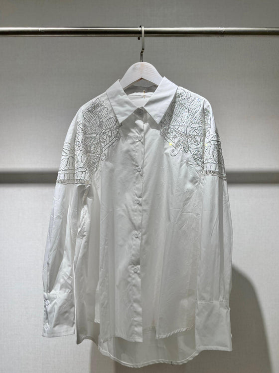 White strass shirt
