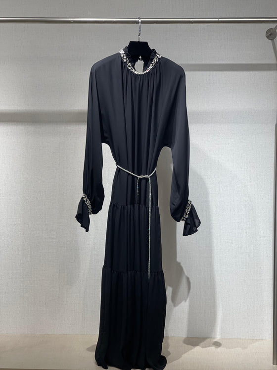 Black Chiffon evening dress