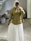 Waisted olive shirt