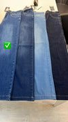 Wide denim pants