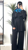Black tencel pants set