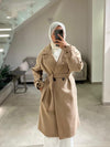 Joukh double beige coat FW26