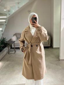  Joukh double beige coat FW26