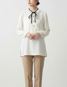 Offwhite ruffled shirt