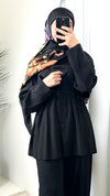 Black tencel pants set