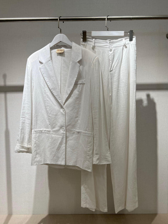 italy linen white set