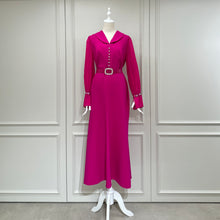  Fuchsia evening chiffon dress