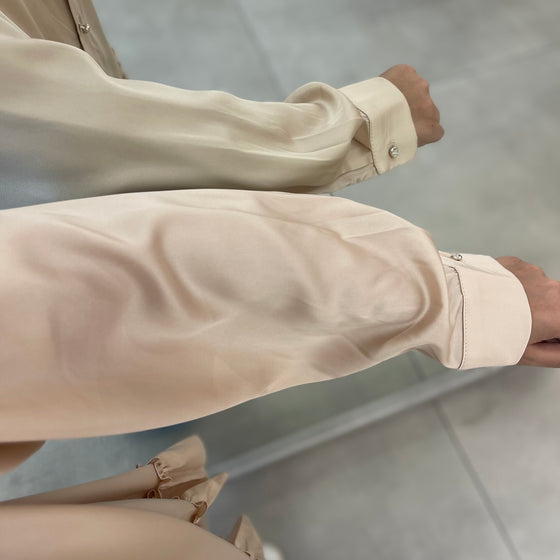 silk beige shirt