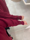 Burgundy cardigan