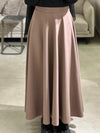Camel straight skirt FW26