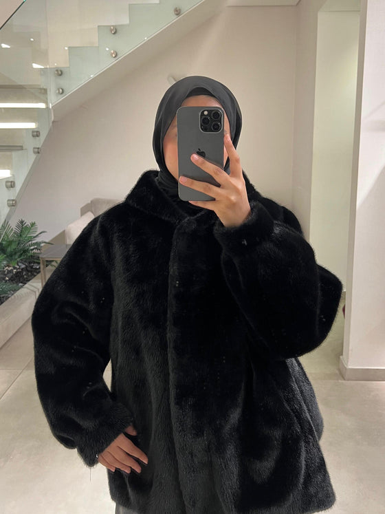Fur black jacket FW26