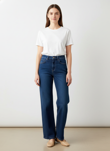  dark wide denim pants