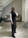 Long black vest FW26