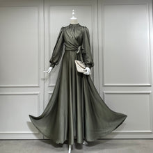  Olive green evening dress