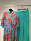 Aqua printed Italian set