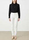 Black ribbon shirt