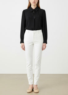  Black ribbon shirt