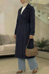 Tugba navy trenchcoat FW26