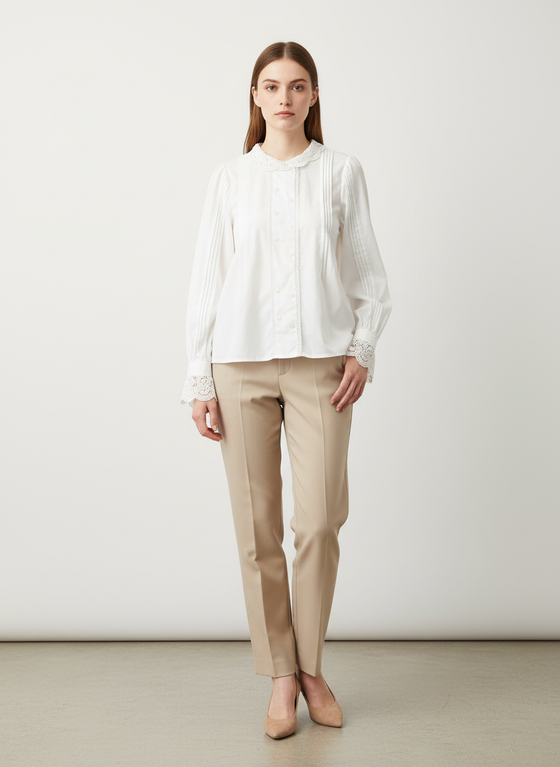 White dentelle shirt
