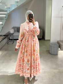  Salmon printed dress