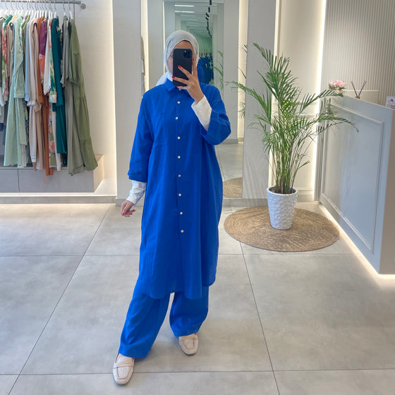 Italy linen indigo set