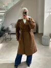 Brown italian joukh coat FW26