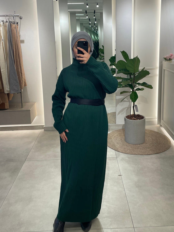 Green triko dress