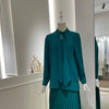 Emerald green shirt with ribbon