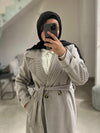 Greige italian joukh coat FW26
