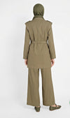 Armine olive green pants set SS26